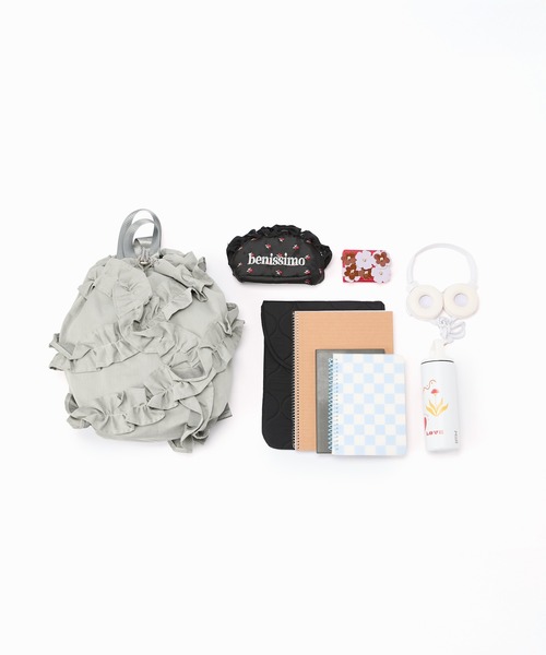 Casselini（キャセリーニ）の「Casselini(キャセリーニ)フリルナップサック（バックパック/リュック・レディース・シルバー/グレー/ブラック・FREE）」の15枚目の写真