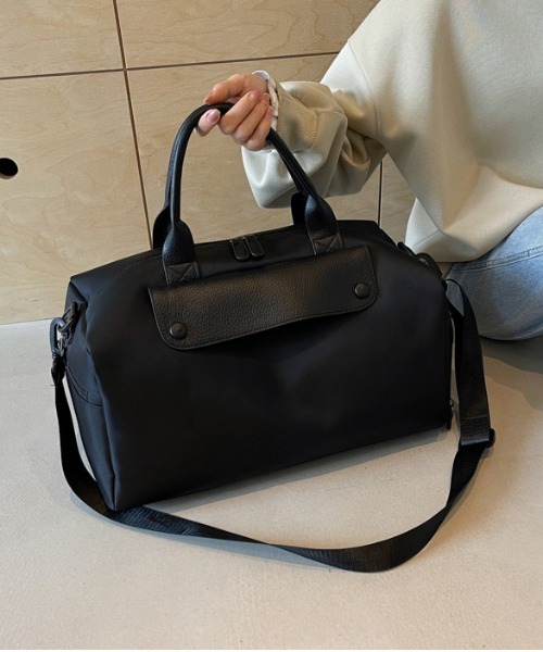 FREE STYLISTS（フリー スタイリスト）の「【2WAY】大容量 レザービッグサイズトラベルボストンバッグ/ショルダーバッグ（ボストンバッグ・レディース・グレー/ブラック・FREE）」の12枚目の写真