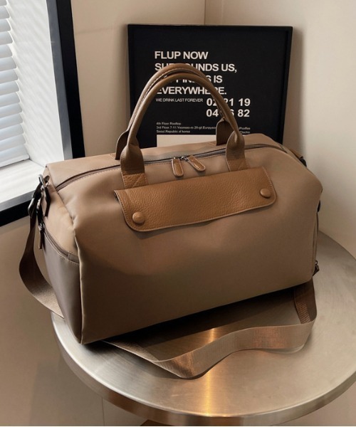 FREE STYLISTS（フリー スタイリスト）の「【2WAY】大容量 レザービッグサイズトラベルボストンバッグ/ショルダーバッグ（ボストンバッグ・レディース・グレー/ブラック・FREE）」の17枚目の写真