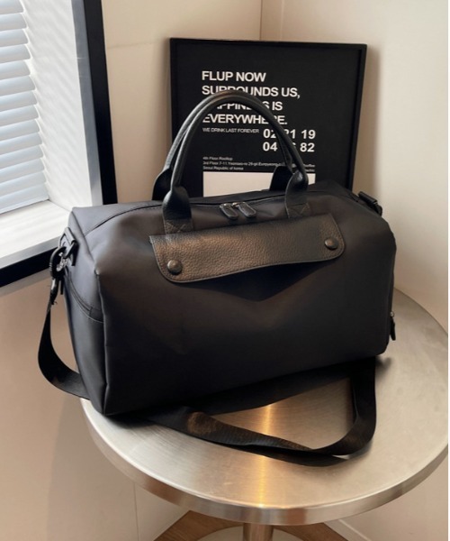 FREE STYLISTS（フリー スタイリスト）の「【2WAY】大容量 レザービッグサイズトラベルボストンバッグ/ショルダーバッグ（ボストンバッグ・レディース・グレー/ブラック・FREE）」の19枚目の写真