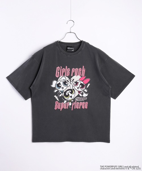 WESTSEA(ウエストシー)の「THE POWERPUFF GIRLS / パワーパフ ガールズ ピグメント加工 レトロ コラボ キャラクター 半T(Tシャツ/カットソー・メンズ・ブラック系その他/ブラック系その他3/ブラック系その他2/ブラック・L/M)」の11枚目の写真