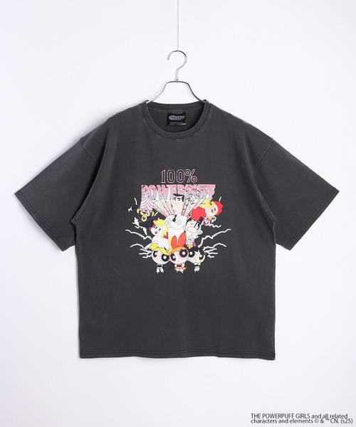 WESTSEA(ウエストシー)の「THE POWERPUFF GIRLS / パワーパフ ガールズ ピグメント加工 レトロ コラボ キャラクター 半T(Tシャツ/カットソー・メンズ・ブラック系その他/ブラック系その他3/ブラック系その他2/ブラック・L/M)」の12枚目の写真