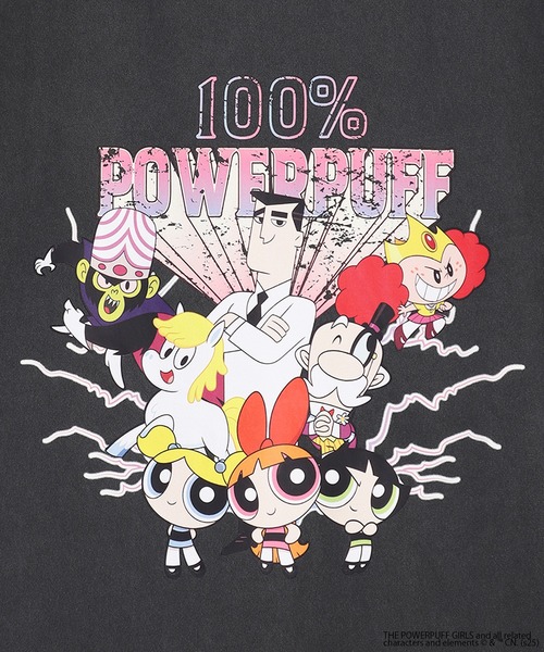 WESTSEA(ウエストシー)の「THE POWERPUFF GIRLS / パワーパフ ガールズ ピグメント加工 レトロ コラボ キャラクター 半T(Tシャツ/カットソー・メンズ・ブラック系その他/ブラック系その他3/ブラック系その他2/ブラック・L/M)」の5枚目の写真