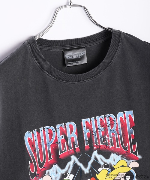 WESTSEA(ウエストシー)の「THE POWERPUFF GIRLS / パワーパフ ガールズ ピグメント加工 レトロ コラボ キャラクター 半T(Tシャツ/カットソー・メンズ・ブラック系その他/ブラック系その他3/ブラック系その他2/ブラック・L/M)」の6枚目の写真