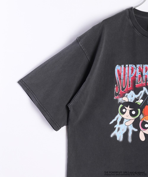 WESTSEA(ウエストシー)の「THE POWERPUFF GIRLS / パワーパフ ガールズ ピグメント加工 レトロ コラボ キャラクター 半T(Tシャツ/カットソー・メンズ・ブラック系その他/ブラック系その他3/ブラック系その他2/ブラック・L/M)」の7枚目の写真