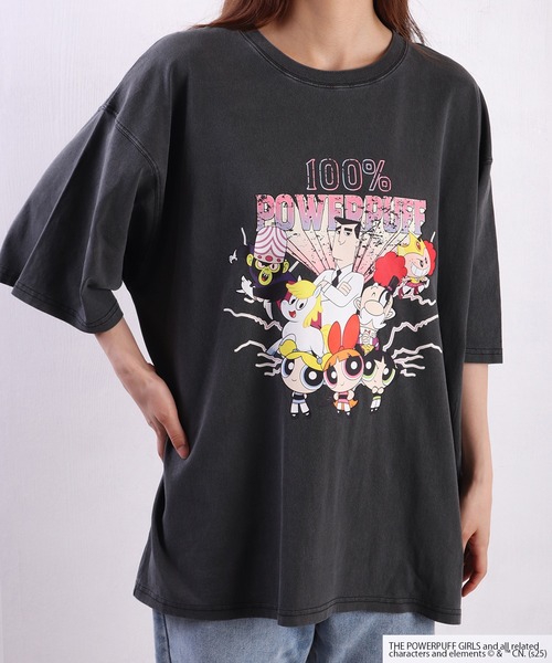 WESTSEA(ウエストシー)の「THE POWERPUFF GIRLS / パワーパフ ガールズ ピグメント加工 レトロ コラボ キャラクター 半T(Tシャツ/カットソー・メンズ・ブラック系その他/ブラック系その他3/ブラック系その他2/ブラック・L/M)」の18枚目の写真