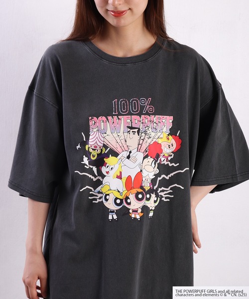 WESTSEA(ウエストシー)の「THE POWERPUFF GIRLS / パワーパフ ガールズ ピグメント加工 レトロ コラボ キャラクター 半T(Tシャツ/カットソー・メンズ・ブラック系その他/ブラック系その他3/ブラック系その他2/ブラック・L/M)」の16枚目の写真