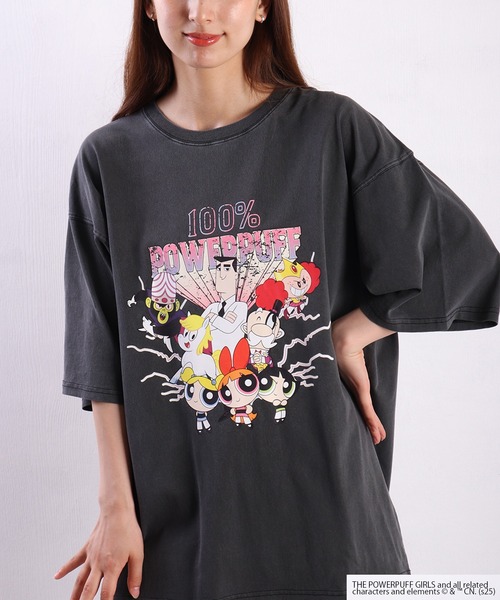 WESTSEA(ウエストシー)の「THE POWERPUFF GIRLS / パワーパフ ガールズ ピグメント加工 レトロ コラボ キャラクター 半T(Tシャツ/カットソー・メンズ・ブラック系その他/ブラック系その他3/ブラック系その他2/ブラック・L/M)」の17枚目の写真