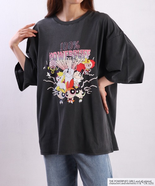 WESTSEA(ウエストシー)の「THE POWERPUFF GIRLS / パワーパフ ガールズ ピグメント加工 レトロ コラボ キャラクター 半T(Tシャツ/カットソー・メンズ・ブラック系その他/ブラック系その他3/ブラック系その他2/ブラック・L/M)」の19枚目の写真