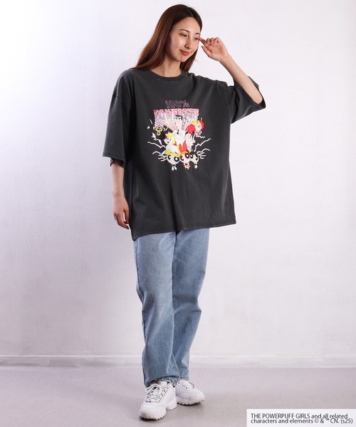 WESTSEA(ウエストシー)の「THE POWERPUFF GIRLS / パワーパフ ガールズ ピグメント加工 レトロ コラボ キャラクター 半T(Tシャツ/カットソー・メンズ・ブラック系その他/ブラック系その他3/ブラック系その他2/ブラック・L/M)」の20枚目の写真