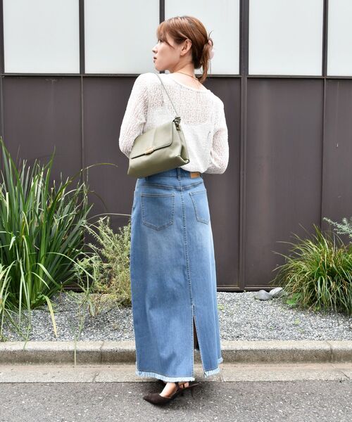 le.coeur blanc(ルクールブラン)の「《手洗い可能》ストレッチレースクルーネックカットソー(Tシャツ/カットソー・レディース・ブラック/オフホワイト・38)」の13枚目の写真