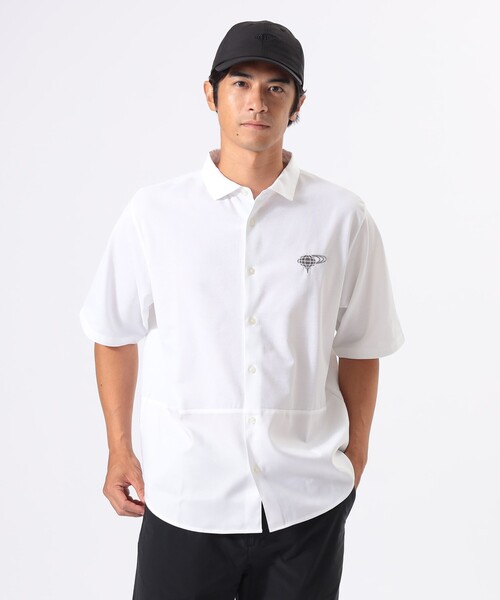 BEAMS GOLF(ビームスゴルフ)の「ORANGE LABEL / ワイド 切り替え ポロ襟シャツ【DRY・UV】(ポロシャツ・メンズ・ネイビー/ホワイト/グリーン・M/L/S/XL)」の2枚目の写真