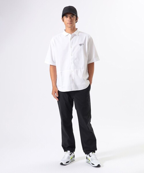 BEAMS GOLF(ビームスゴルフ)の「ORANGE LABEL / ワイド 切り替え ポロ襟シャツ【DRY・UV】(ポロシャツ・メンズ・ネイビー/ホワイト/グリーン・M/L/S/XL)」の4枚目の写真