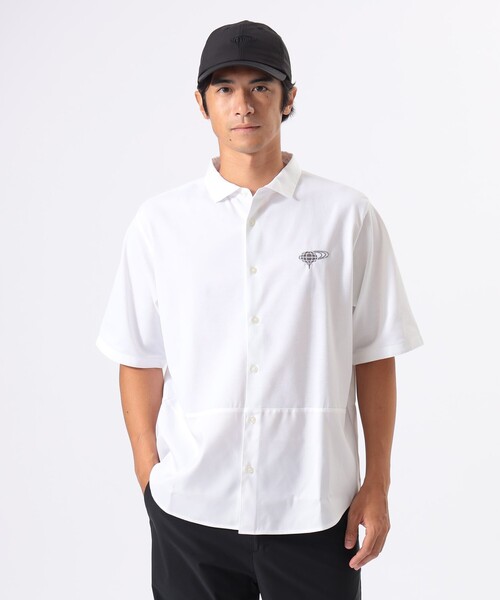 BEAMS GOLF(ビームスゴルフ)の「ORANGE LABEL / ワイド 切り替え ポロ襟シャツ【DRY・UV】(ポロシャツ・メンズ・ネイビー/ホワイト/グリーン・M/L/S/XL)」の7枚目の写真