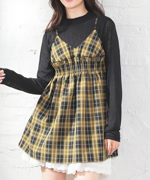 Honeys(ハニーズ)の「キャミブラウス(キャミソール・レディース・ブラック/ブラウン系その他/ブラック系その他・M/L/S)」の1枚目の写真