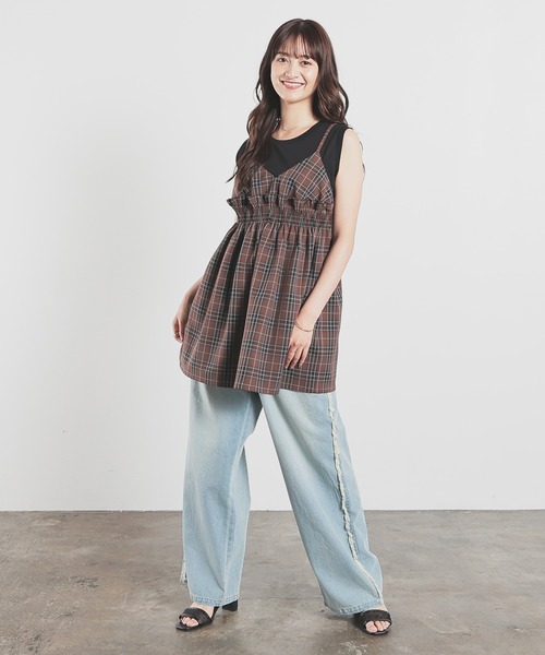 Honeys(ハニーズ)の「キャミブラウス(キャミソール・レディース・ブラック/ブラウン系その他/ブラック系その他・M/L/S)」の11枚目の写真