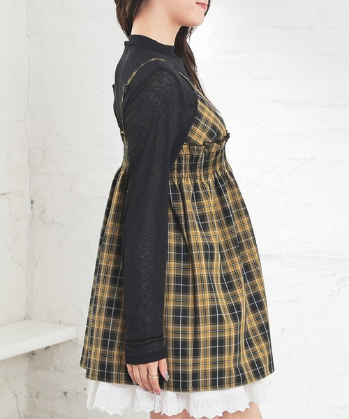 Honeys(ハニーズ)の「キャミブラウス(キャミソール・レディース・ブラック/ブラウン系その他/ブラック系その他・M/L/S)」の4枚目の写真