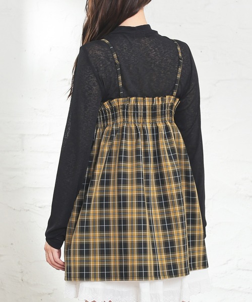 Honeys(ハニーズ)の「キャミブラウス(キャミソール・レディース・ブラック/ブラウン系その他/ブラック系その他・M/L/S)」の5枚目の写真