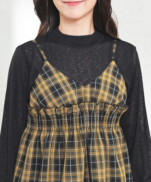 Honeys(ハニーズ)の「キャミブラウス(キャミソール・レディース・ブラック/ブラウン系その他/ブラック系その他・M/L/S)」の6枚目の写真