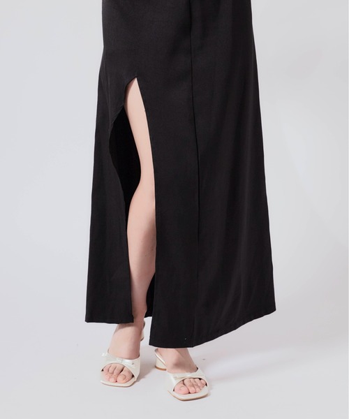 Chick(チック)の「Low-heeled sandals with ribbon / リボン付き ローヒールサンダル 秋物 秋服 2026年秋冬(サンダル・レディース・アイボリー/ブラック/シルバー・35/36/37/38)」の18枚目の写真
