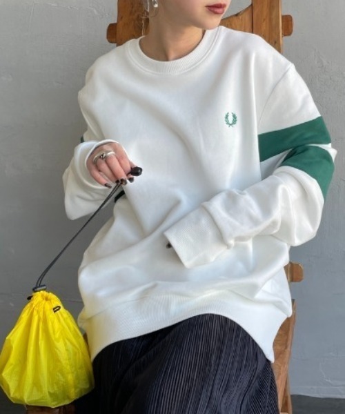 FRED PERRY フレッドペリー クルーネックセーター チャック柄 肉厚 S 
