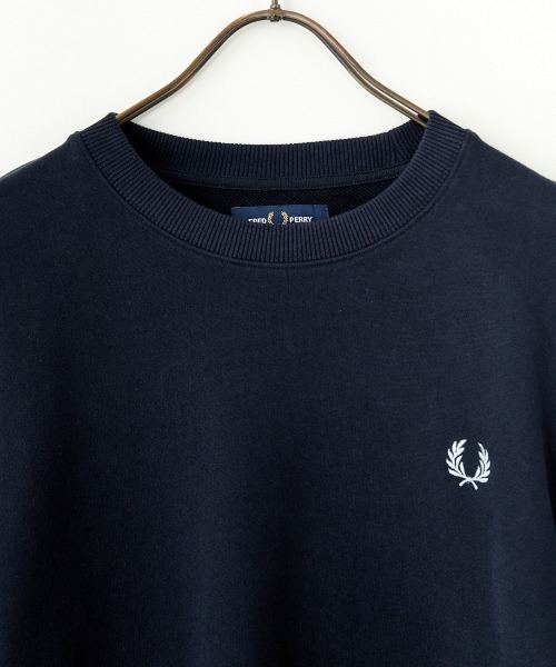 FRED PERRY ブラック クルーネックスウェット フレッドペリー FRED PERRY/ハーフジップ スウェットシャツ