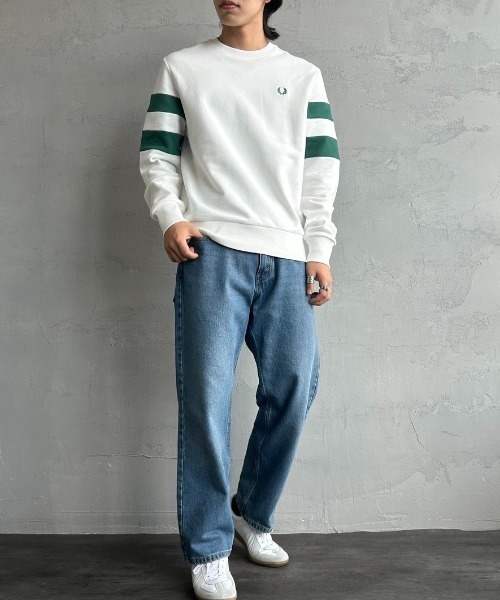 FRED PERRY フレッドペリー クルーネックセーター チャック柄 肉厚 S 