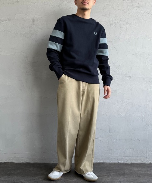 フレッドペリー　スウェット　新品 FRED PERRY/フレッドペリー] PEACHED TIPPED クルーネック