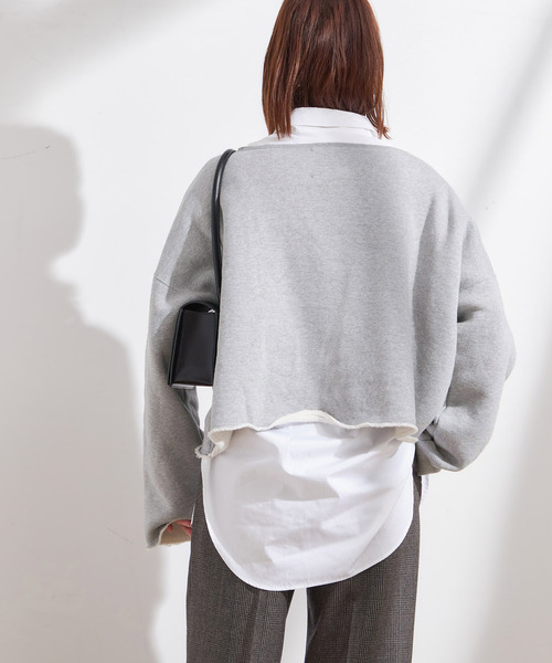 INSCRIRE（アンスクリア）の「《別注》【INSCRIRE /アンスクリア】ロゴスウェット（スウェット・レディース・チャコールグレー/ブラック・FREE）」の15枚目の写真