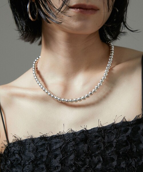 Ericka Nicolas Begay シルバービーズネックレス 45cm ERICKA NICOLAS BEGAY エリッカ ニコラス ビゲイ【4mm/45cm