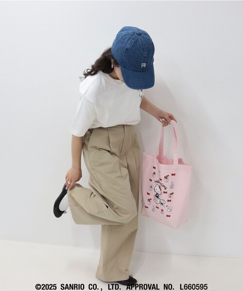 fredy emue（フレディエミュ）の「【HELLO KITTY meet FREDY emue】  ボックスプリントトートバッグ（トートバッグ・レディース・ベビーピンク/レッド・FREE）」の4枚目の写真