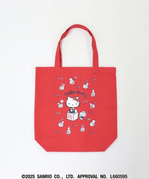 fredy emue（フレディエミュ）の「【HELLO KITTY meet FREDY emue】  ボックスプリントトートバッグ（トートバッグ・レディース・ベビーピンク/レッド・FREE）」の10枚目の写真