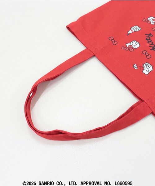 fredy emue（フレディエミュ）の「【HELLO KITTY meet FREDY emue】  ボックスプリントトートバッグ（トートバッグ・レディース・ベビーピンク/レッド・FREE）」の14枚目の写真