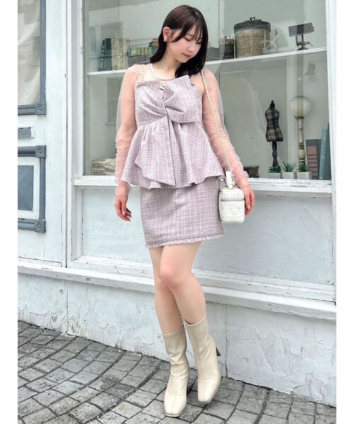 ポケットミニスカート/ツイード（スカート）｜dazzlin（ダズリン）の