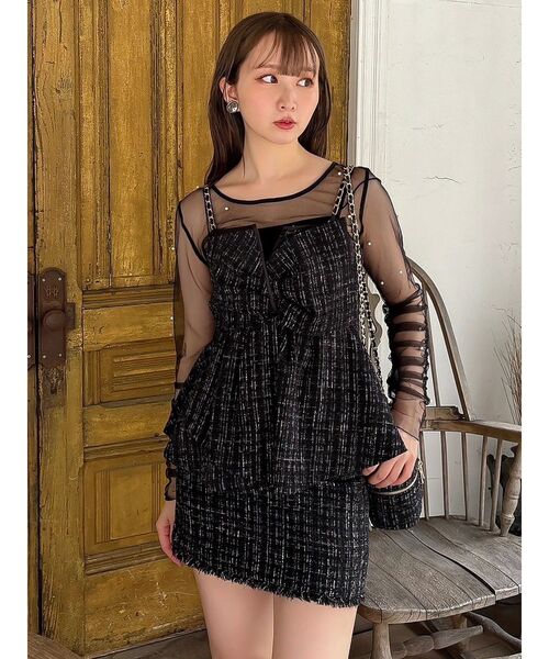 新品タグ付き♡ミストレアス♡ツイードミニスカート♡ベージュ 新品タグ付き♡ミストレアス♡ツイードジャケット&ミニスカート