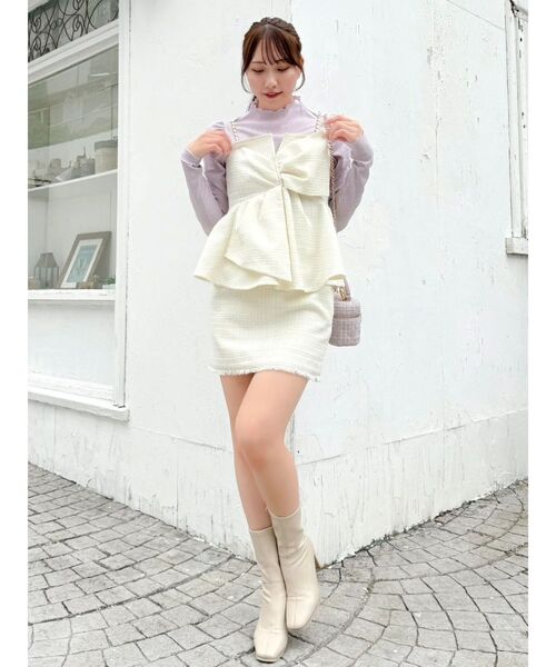 ポケットミニスカート/ツイード（スカート）｜dazzlin（ダズリン