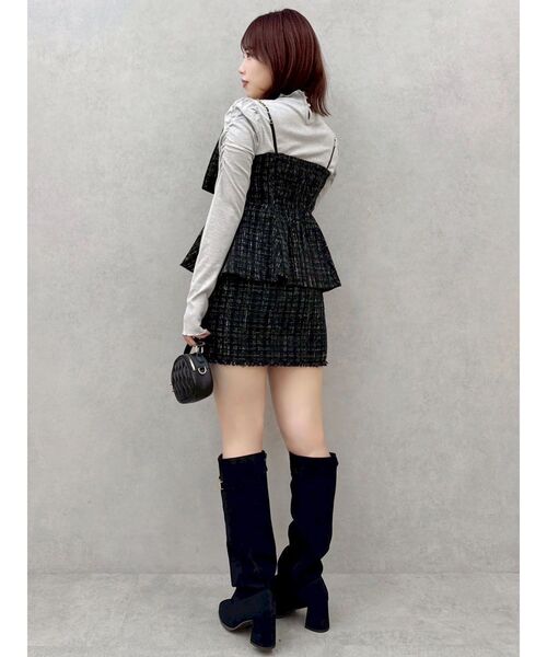 dazzlin（ダズリン）の「ポケットミニスカート/ツイード（スカート・レディース・ピンク/アイボリー/ブラック・SMALL/MEDIUM）」の12枚目の写真