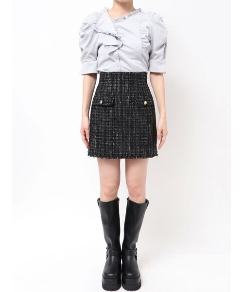 dazzlin（ダズリン）の「ポケットミニスカート/ツイード（スカート・レディース・ピンク/アイボリー/ブラック・SMALL/MEDIUM）」の22枚目の写真