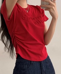エンボスロゴ コンパクトTシャツ