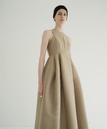 クラネ clane ワンピース　ベージュ セール】SLANT PINTUCK LOOSE ONEPIECE（ワンピース）｜CLANE