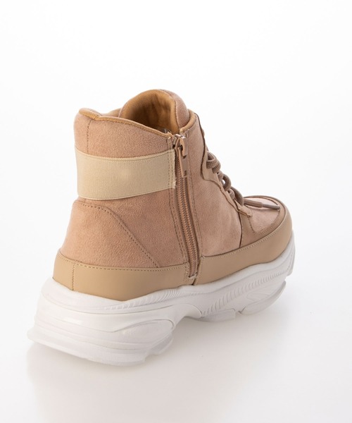 enchanted(エンチャンテッド)の「撥水レースアップサイドジップスニーカーブーツ(ブーツ・レディース・ベージュ/ピンクベージュ/グレイッシュベージュ/ブラック・24/23.5/23/22.5/25/24.5)」の9枚目の写真