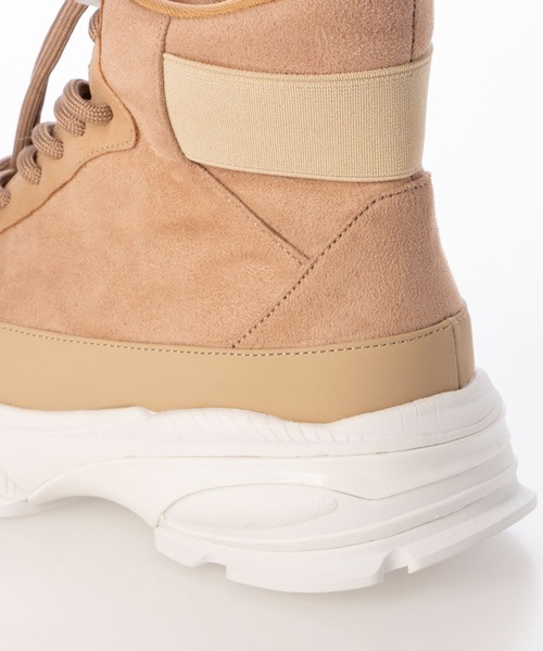 enchanted(エンチャンテッド)の「撥水レースアップサイドジップスニーカーブーツ(ブーツ・レディース・ベージュ/ピンクベージュ/グレイッシュベージュ/ブラック・24/23.5/23/22.5/25/24.5)」の12枚目の写真