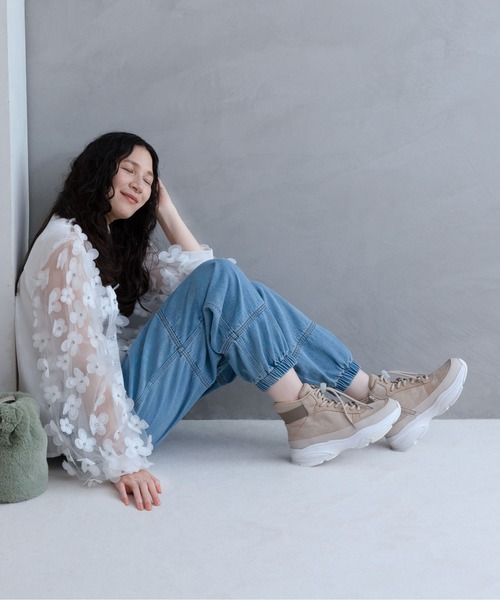 enchanted(エンチャンテッド)の「撥水レースアップサイドジップスニーカーブーツ(ブーツ・レディース・ベージュ/ピンクベージュ/グレイッシュベージュ/ブラック・24/23.5/23/22.5/25/24.5)」の15枚目の写真