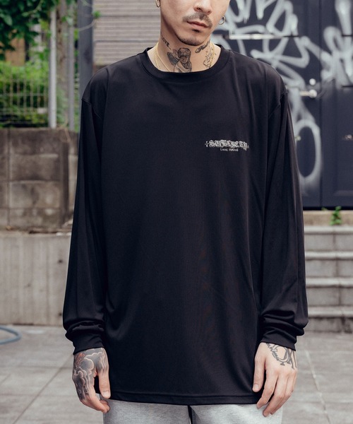 SBCY Sport（エスビーシーワイスポーツ）の「Dry reflective tee L/S（Tシャツ/カットソー・メンズ・ホワイト/ブラック・SMALL/MEDIUM/LARGE/X-LARGE/XX-LARGE）」の2枚目の写真