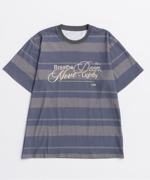 MAISON SPECIAL(メゾンスペシャル)の「Breathe Border T-shirt/BreatheボーダーTシャツ(Tシャツ/カットソー・レディース・チャコールグレー/グリーン/イエロー・FREE)」の11枚目の写真