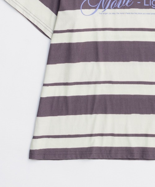 MAISON SPECIAL(メゾンスペシャル)の「Breathe Border T-shirt/BreatheボーダーTシャツ(Tシャツ/カットソー・レディース・チャコールグレー/グリーン/イエロー・FREE)」の15枚目の写真