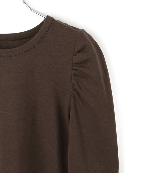 ADAM ET ROPE'（アダムエロペ）の「【WEB限定】バックペプラムカットソー（Tシャツ/カットソー・レディース・ブラック/キナリ/ダークブラウン・FREE）」の20枚目の写真