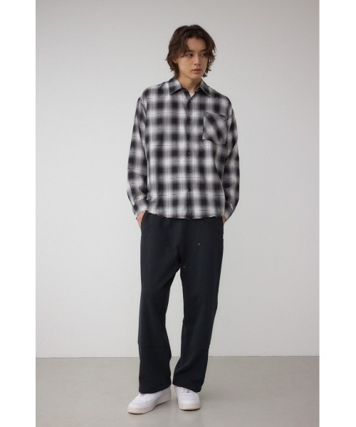 AZUL by moussy（アズールバイマウジー）の「C/Tライトオンブレーチェックシャツ（シャツ/ブラウス・メンズ・ブルー系その他/ブラック系その他・LARGE/MEDIUM）」の4枚目の写真