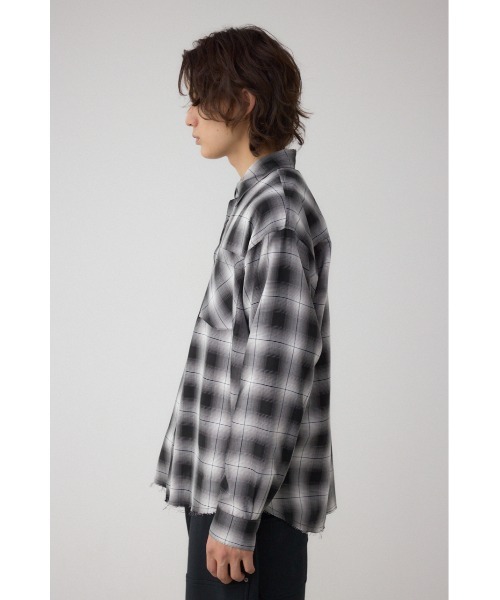 AZUL by moussy（アズールバイマウジー）の「C/Tライトオンブレーチェックシャツ（シャツ/ブラウス・メンズ・ブルー系その他/ブラック系その他・LARGE/MEDIUM）」の6枚目の写真