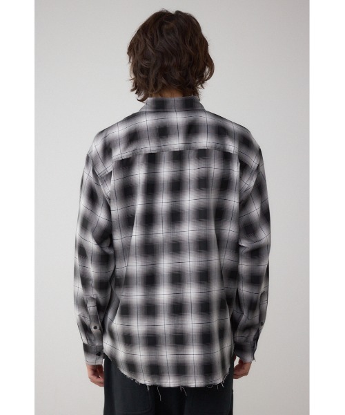 AZUL by moussy（アズールバイマウジー）の「C/Tライトオンブレーチェックシャツ（シャツ/ブラウス・メンズ・ブルー系その他/ブラック系その他・LARGE/MEDIUM）」の7枚目の写真